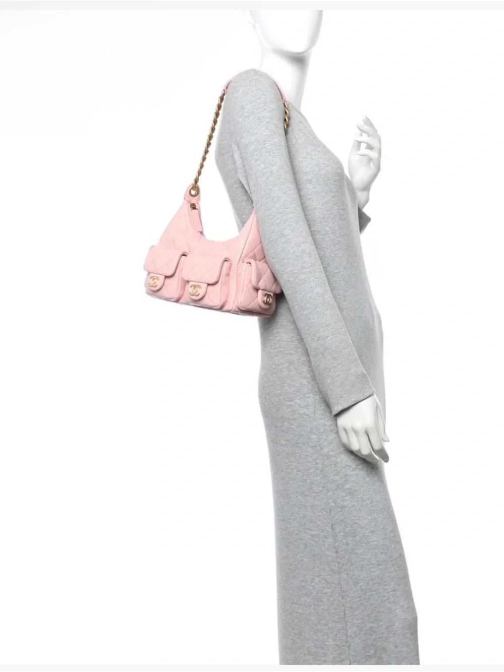 CC Pocket Hobo Blush Pink Shoulder Bag